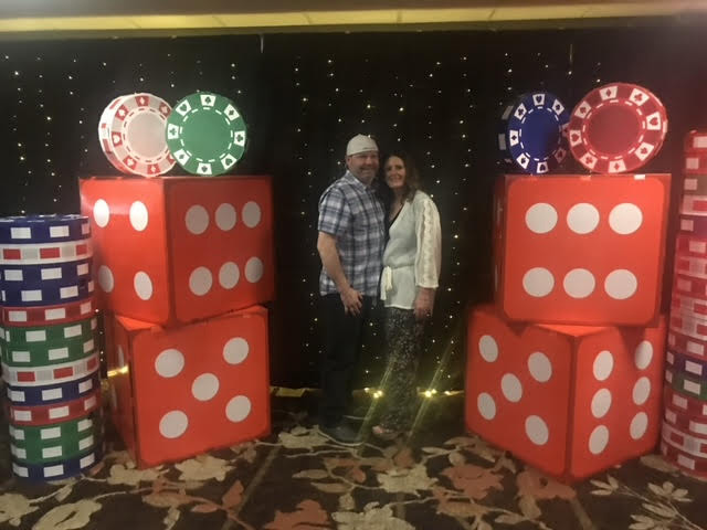 Picture of a couple at casino night